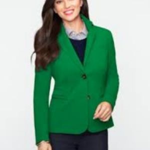 Talbots Ponte Knit Green Blazer